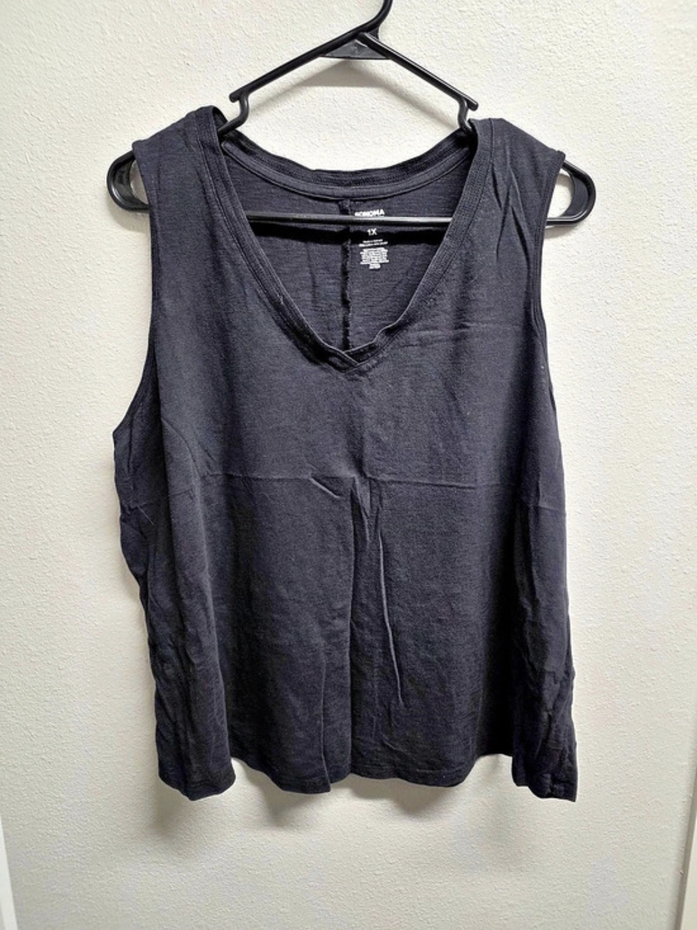 Sonoma Sleeveless Top in Black Size 1X Like New